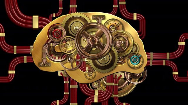Mechanism in the form of a human brain