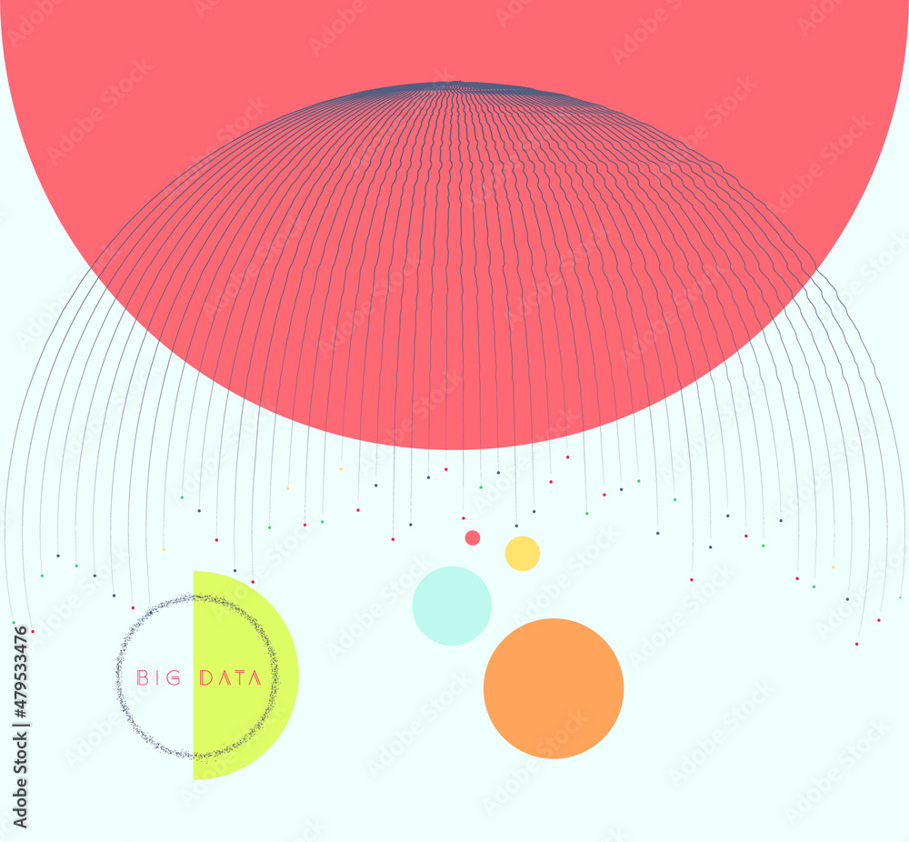 Poster abstract data technology background connected with lines and dots. vector illustration use for poste