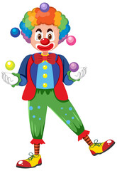 Funny clown cartoon character