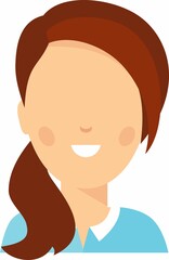 Avatar of business women in colorful flat style.