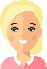 Avatar of business women in colorful flat style.