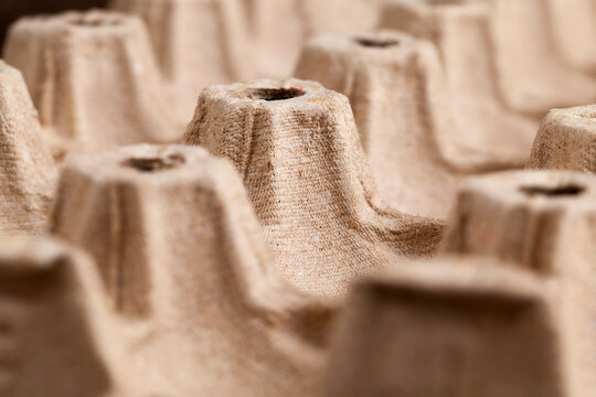 old empty cardboard boxes for storing eggs