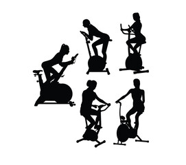 Gymnastics  and Fitness, art vector silhouettes design