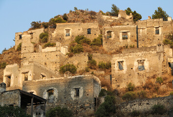 Fethiye Kayak&ouml;y stone houses and ruins