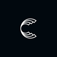 letter C logo, simple, elegant, abstract