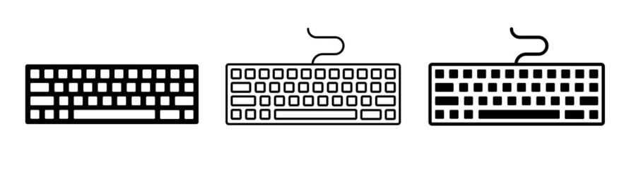 Keyboard  icon. Computer keyboard tool signs. Technology tool keyboard. Stock vector - obrazy, fototapety, plakaty