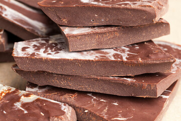 chocolate is broken into a large number of pieces