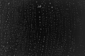background water drops on black glass, full photo size, overlay layer design