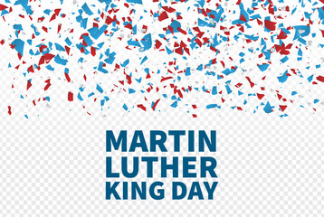 Martin Luther King Day. MLK holiday banner design. Transparent overlay. Vector illustration
