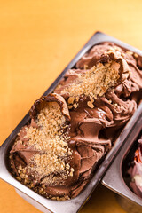 Delicious Ice Cream Gelatto Chocolate Strawberry Colorful Flavor Coconut Caramel Melted