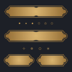 Set of Gold premium label. luxury frame template. Vector illustration - 479537833