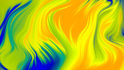 Abstract blue yellow gradient wave  background. Neon light curved lines and geometric shape with colorful graphic design.