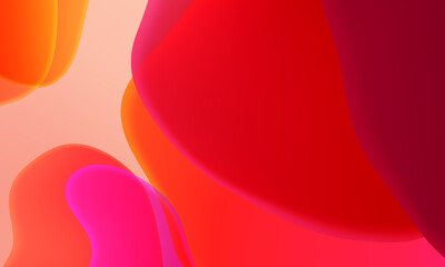 Abstract geometric fluid red orange color gradient background. Trendy design graphics used for wallpaper screen tablet and phone.