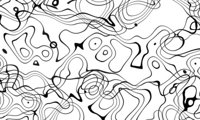 Black and white curve wave line abstract background.