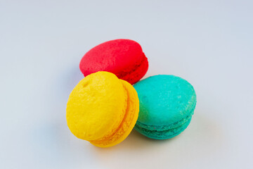 Tasty cookies on white background.