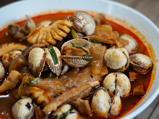 아시아 음식 매운 해물국, 짬뽕 