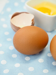 신선한 갈색계란, 음식, 요리재료 