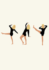 illustrated dancing girl