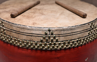 Chinese traditional musical instrument - leather drum