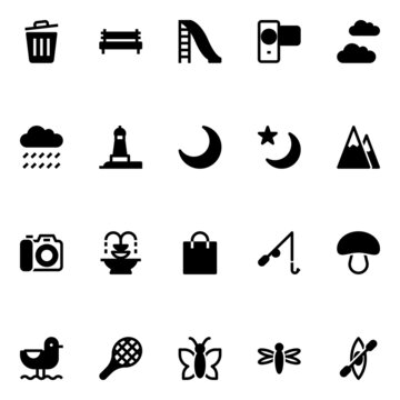 Glyph icons for nature and park.