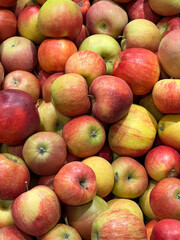 Background of fresh ripe apple fruit 
