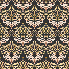 Vintage Luxury Classical Watercolor Seamless Pattern