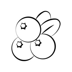 Blackcurrant vector Outline Icon Design illustration. Food and Drink Symbol on White background EPS 10 File