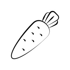 Carrot vector Outline Icon Design illustration. Food and Drink Symbol on White background EPS 10 File