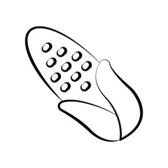 Corn Cob vector Outline Icon Design illustration. Food and Drink Symbol on White background EPS 10 File