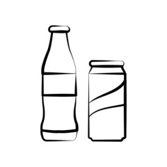 Cola Tin vector Outline Icon Design illustration. Food and Drink Symbol on White background EPS 10 File