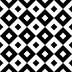 Modern monochrome geometric background with regular square shapes. Seamless background as a black and white texture.