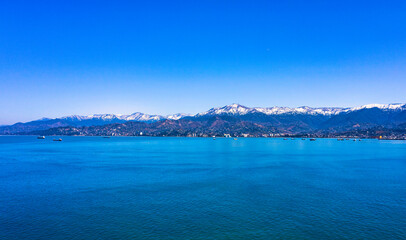 Obraz premium Beautiful panoramic aerial view of Batumi city, Adjara, Georgia
