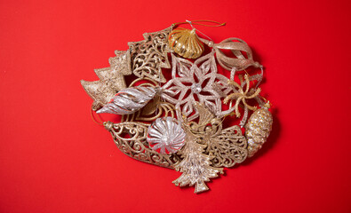 golden christmas ball