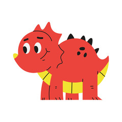 Cute baby triceratops vector cartoon illustration isolated on a white background. © Roi_and_Roi