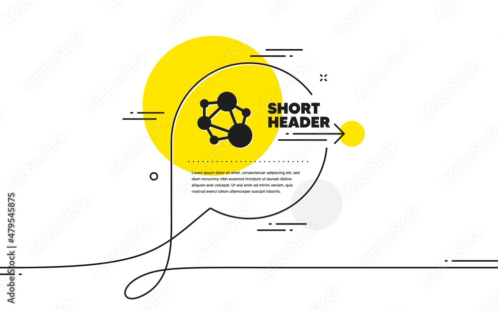 Poster integrity icon. continuous line chat bubble banner. social network sign. core value symbol. integrit
