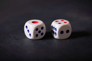 dice on black