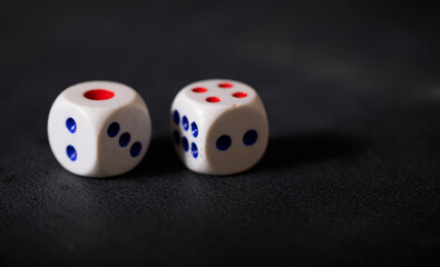 dice on black
