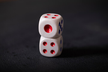 dice on black