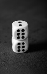 dice on black. Casino. Game. Play. 