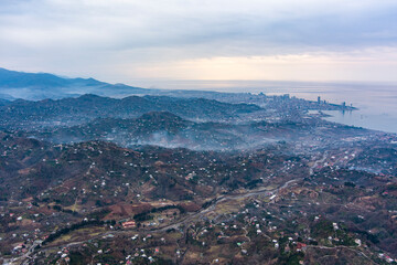 Obraz premium Mtirala National Park, Adjara, Georgia, aerial view