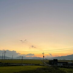 Obraz premium wind turbine at sunset