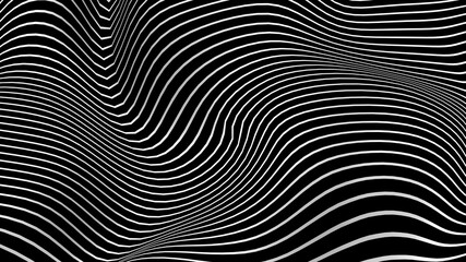 Black and white curve wave line abstract background.