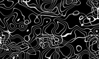 Black and white curve wave line abstract background.