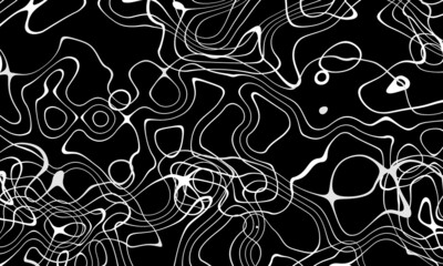 Black and white curve wave line abstract background.