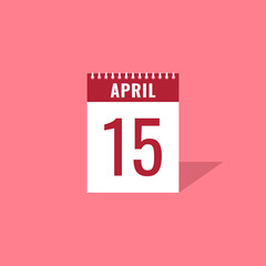 Tax day calender icon illustration