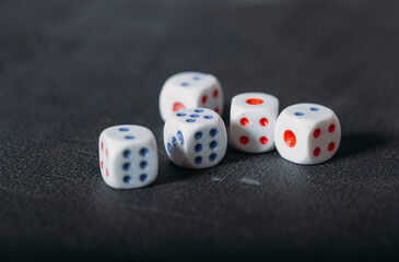 dice on black. Casino. Game. Play. 