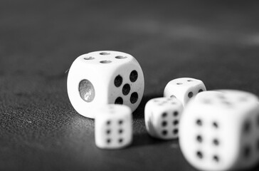 dice on black background. Casino