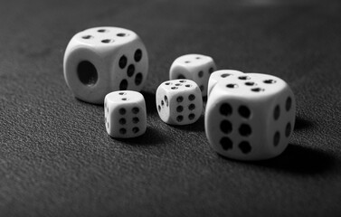 dice on black