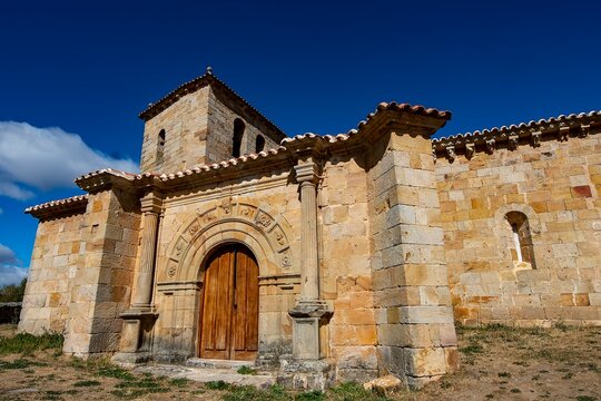 Romanesque church of Santiago Apostol in Cezura in Palencia.