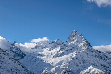 Fototapeta na wymiar Wonderful mountains with snow in winter